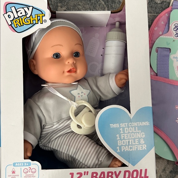 NWT 12" Baby Doll with Baby Bella Carrier - Picture 5 of 6